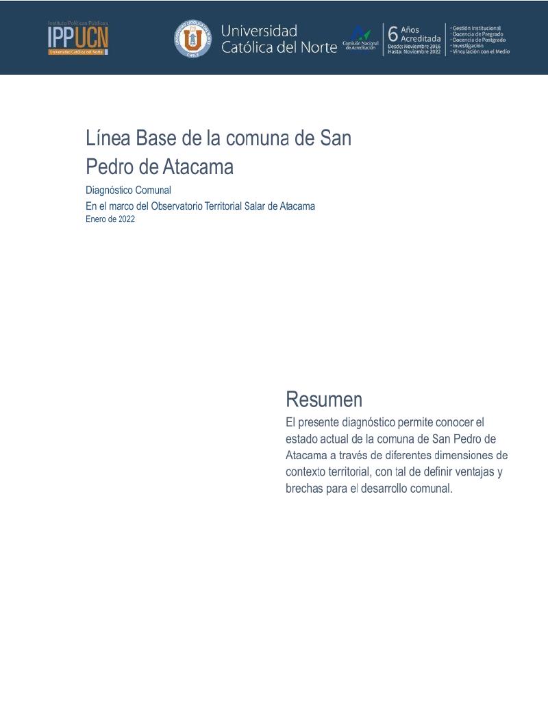 Línea base de la comuna de San Pedro de Atacama